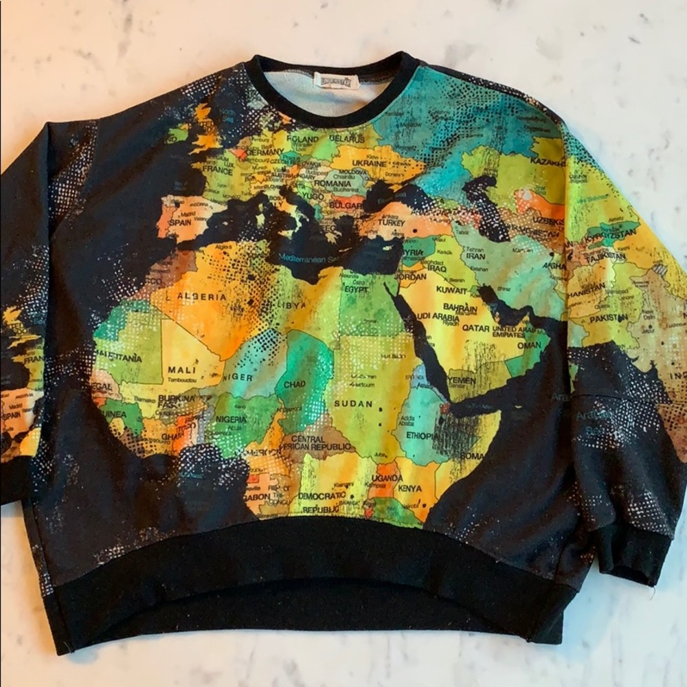 World Map Sweater